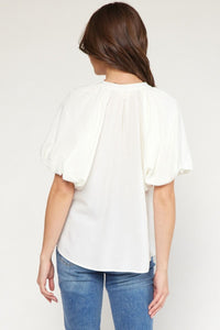 Tiffany Bubble Sleeve Top