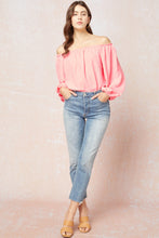 Load image into Gallery viewer, Pink Swiss Dot Top