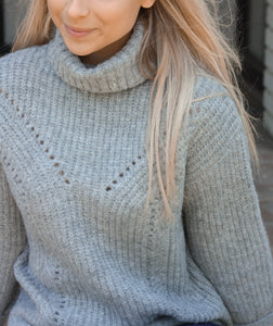 Grey Turtleneck Sweater