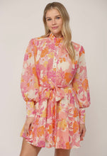 Load image into Gallery viewer, Floral Print Chiffon Ruffle Dress