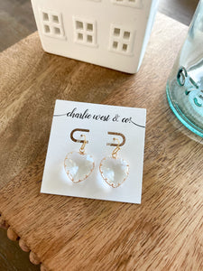 Crystal Heart Earrings
