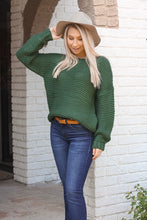 Load image into Gallery viewer, Chunky Hunter Green Sweater