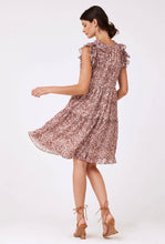 Load image into Gallery viewer, Burgundy Tiered Printed Dress