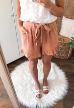 Load image into Gallery viewer, Terra Cotta Linen Shorts