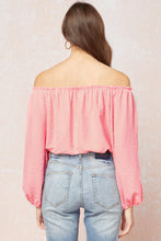Load image into Gallery viewer, Pink Swiss Dot Top
